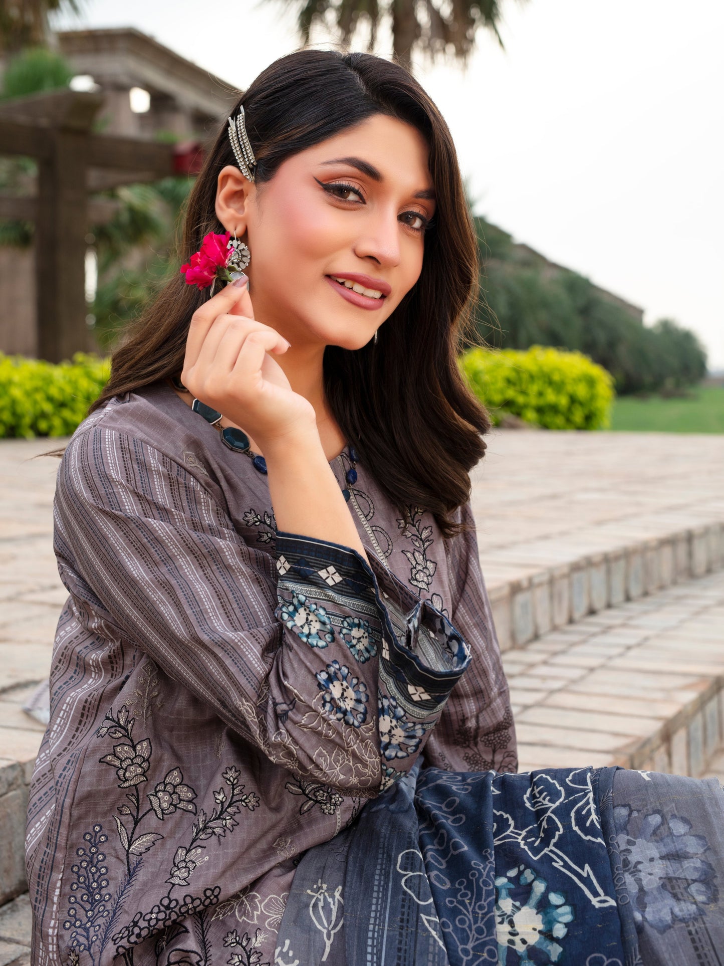SAFEENA Viscose EMB Shirt & Dupatta Vol-2457