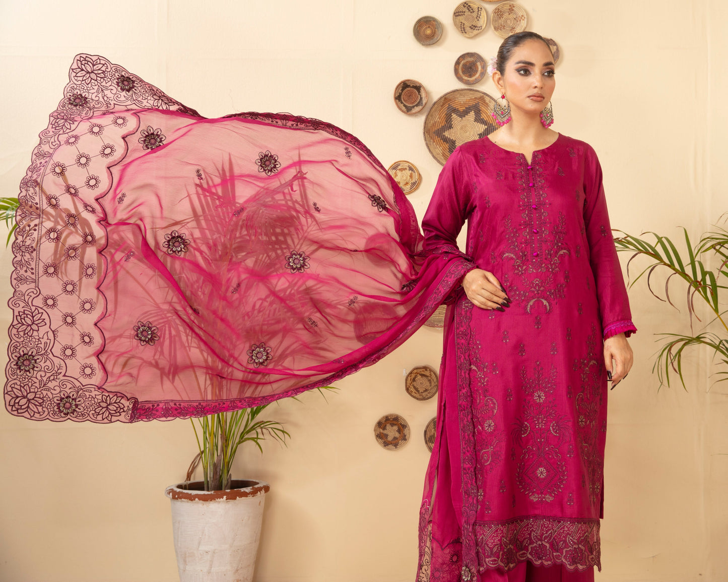 ANMOL Viscose EMB Shirt & Dupatta Vol-2402