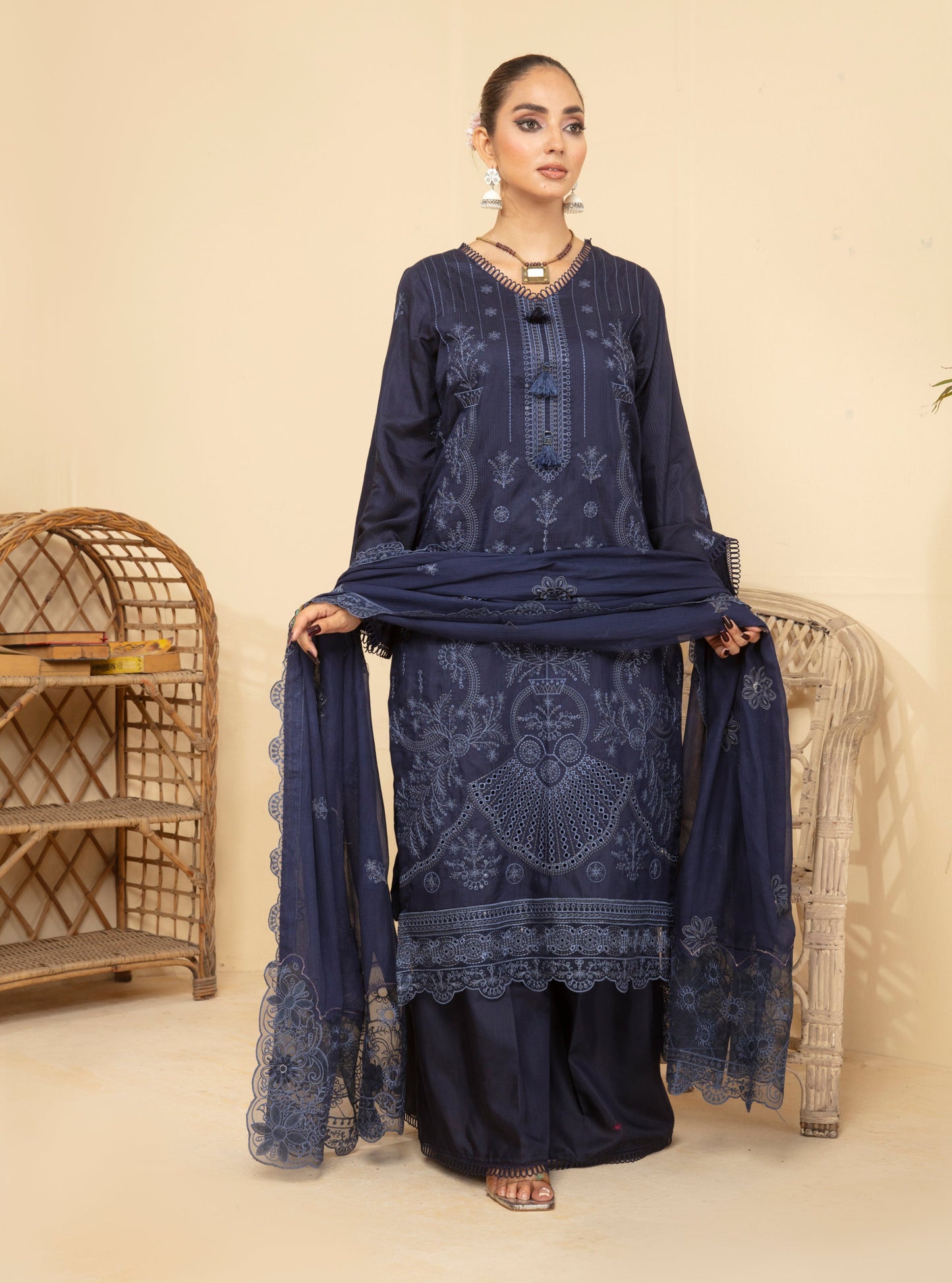 ANMOL Viscose EMB Shirt & Dupatta Vol-2402