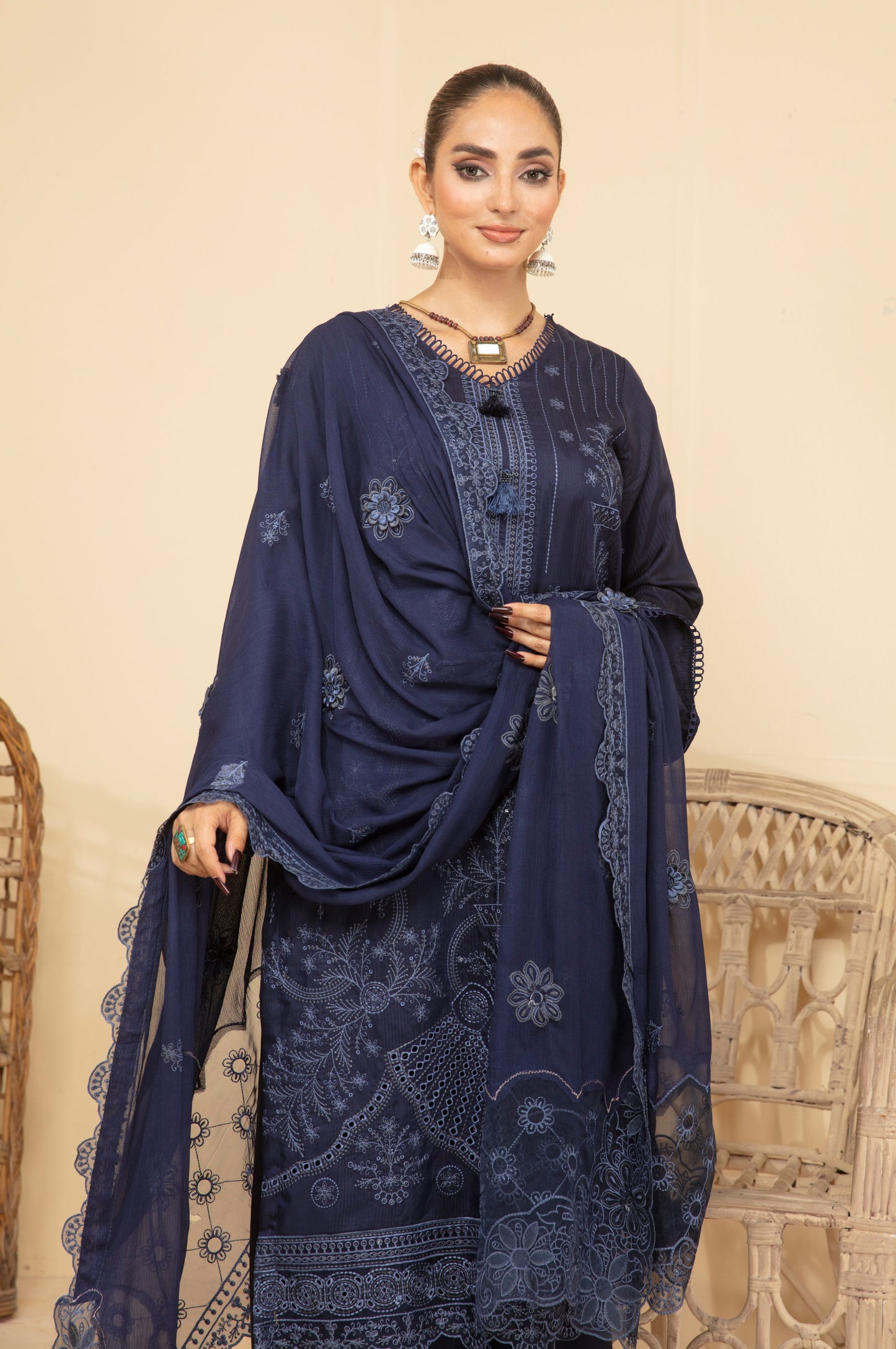 ANMOL Viscose EMB Shirt & Dupatta Vol-2402