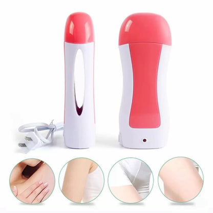 3 inpilatory W 1 Deax Roll On Heater With Epilator Machine with Wax Refill and Strips for Women