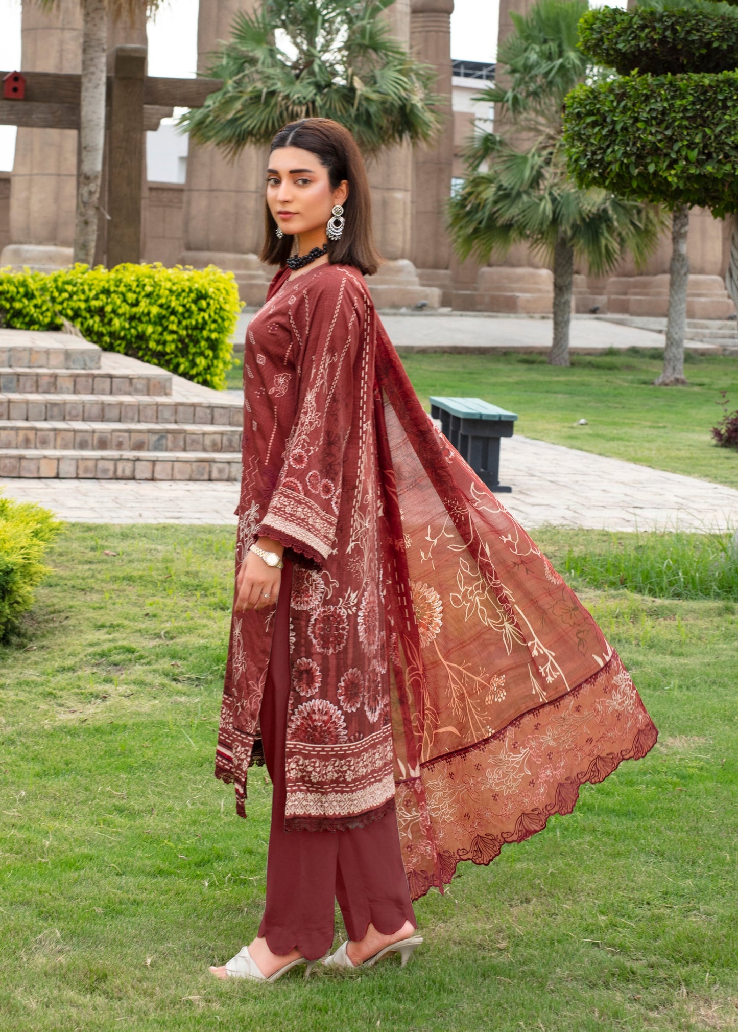 SAFEENA Viscose EMB Shirt & Dupatta Vol-2457