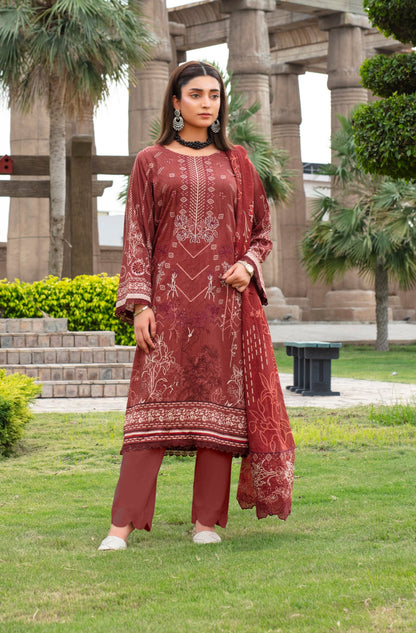 SAFEENA Viscose EMB Shirt & Dupatta Vol-2457