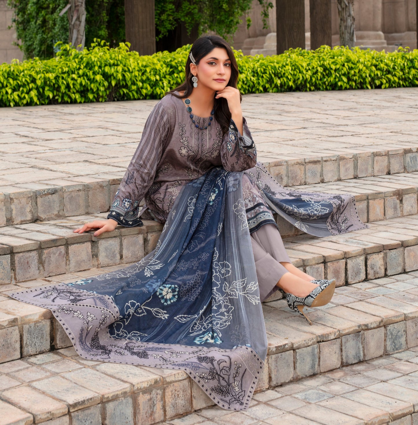 SAFEENA Viscose EMB Shirt & Dupatta Vol-2457