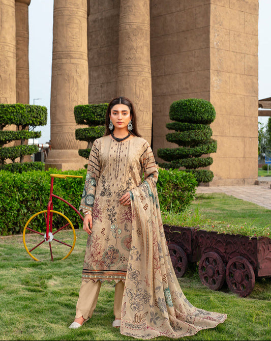 SAFEENA Viscose EMB Shirt & Dupatta Vol-2457