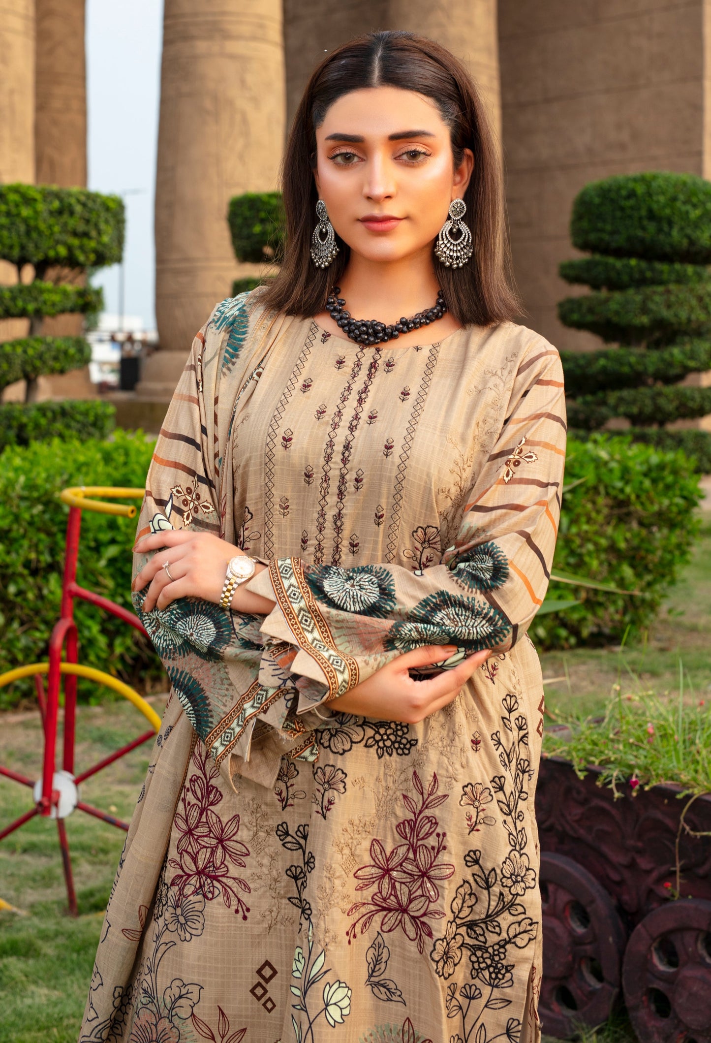 SAFEENA Viscose EMB Shirt & Dupatta Vol-2457