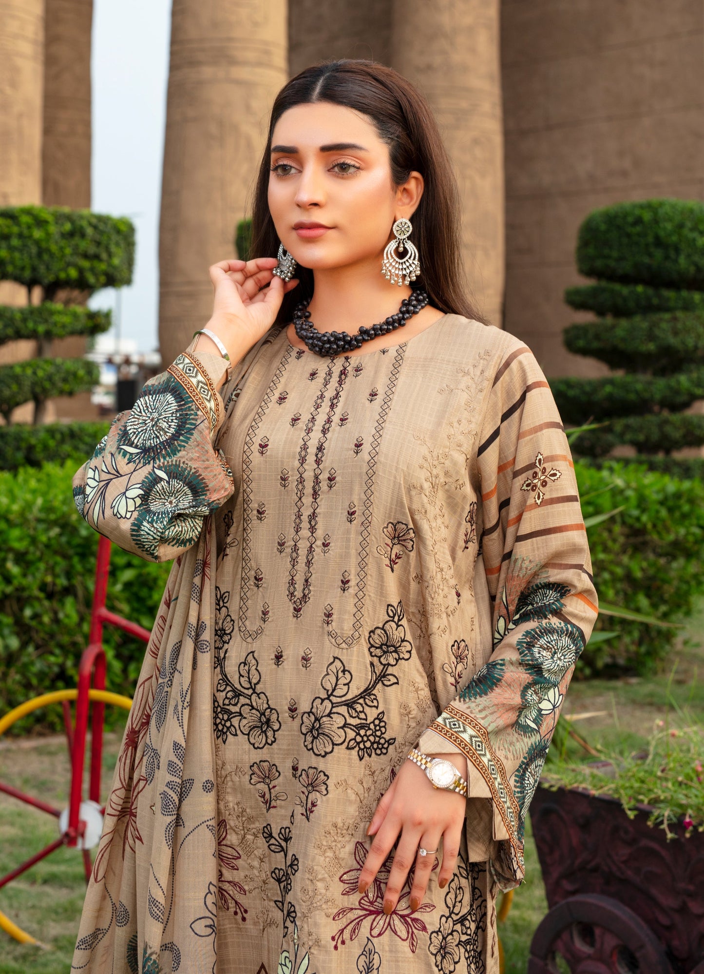 SAFEENA Viscose EMB Shirt & Dupatta Vol-2457