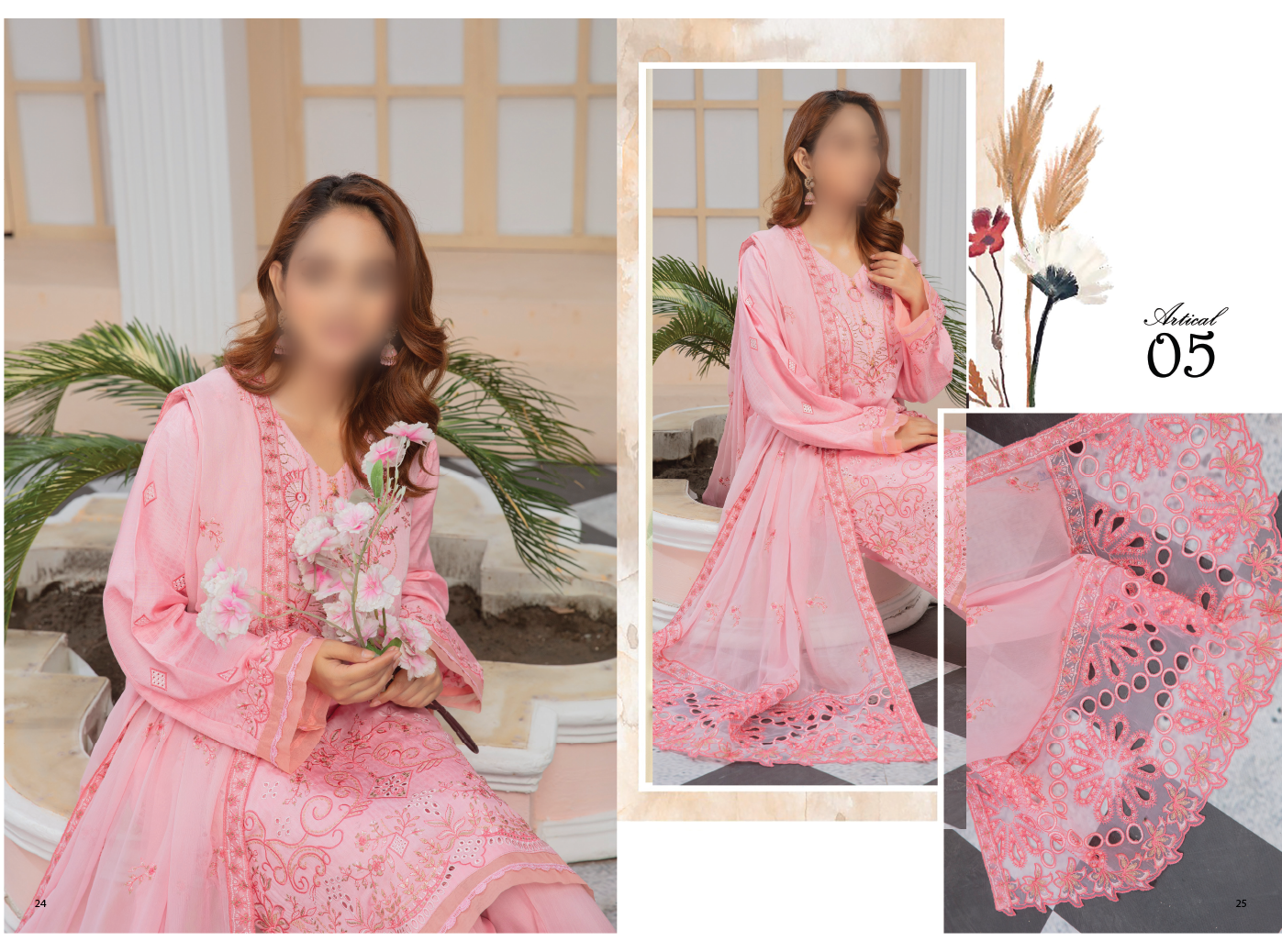 VOL2405/Superior Dobby viscose heavy Embroidered.