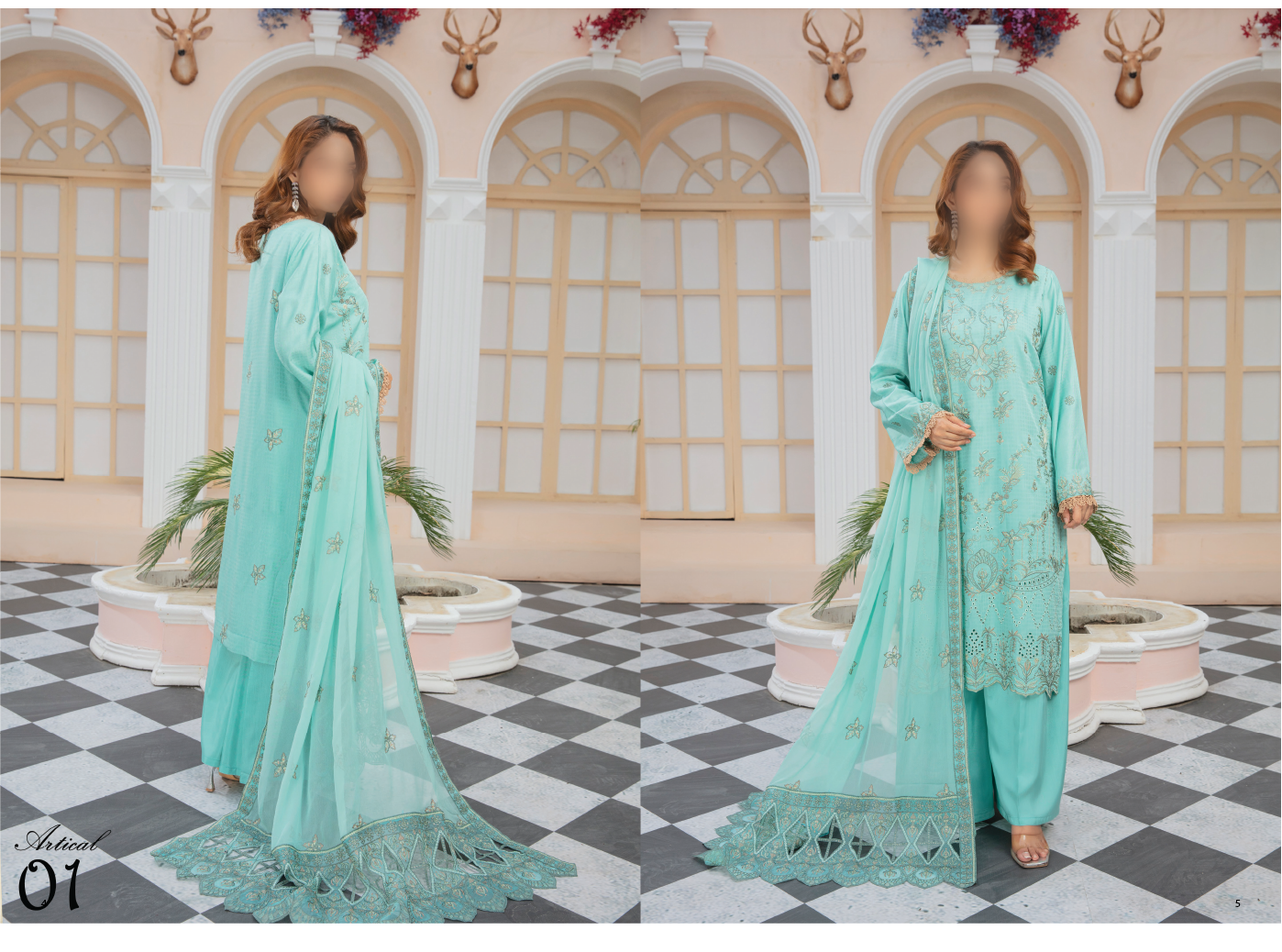 VOL2405/Superior Dobby viscose heavy Embroidered.