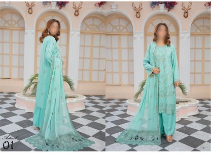 VOL2405/Superior Dobby viscose heavy Embroidered.